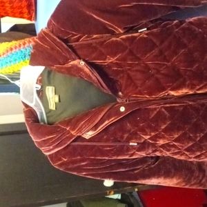 Red velvet coat